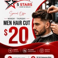 5 STARS HAIR & NAILS ($5 - $10 OFF Coupon) - permanent makeup work