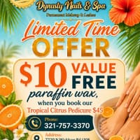 Dynasty Nails -$20 off deep cleaning facial - permanent makeup work