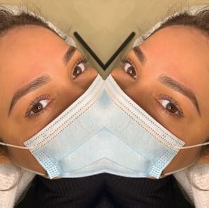Eyebrow Tattoo result by 23 Petals Skin + Spa - Nano Brows, Microblading, Ombrè Brows & Lip Blush Studio in Houston, TX