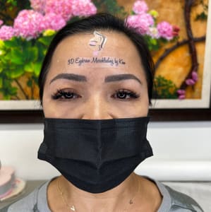 Eyebrow Tattoo result by 3D Eyebrows by Kim Aesthetic Beauty in Anaheim, CA