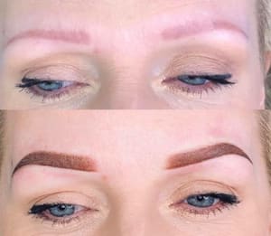 Eyebrow Tattoo result by 3D Volume Lash & Brow Studio in Killeen, TX