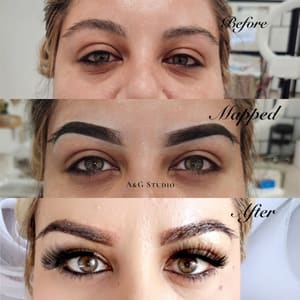Eyebrow Tattoo result by A&G Studio in Van Nuys, CA