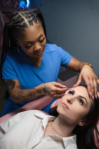 Eyebrow Tattoo result by A3sthetically Pleasing MedSpa & Lounge in Grand Rapids, MI