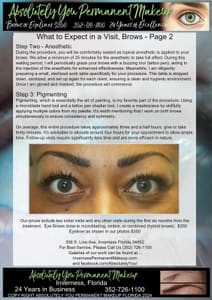 Eyebrow Tattoo result by Absolutely You Permanent Makeup - 25 years in Inverness Florida in Inverness, FL