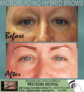 Eyebrow Tattoo result by Absolutely You Permanent Makeup in Venice, FL