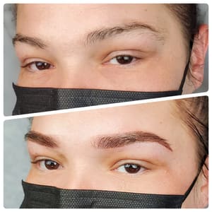Eyebrow Tattoo result by Accentuate Cosmetic Ink llc in Woodbury, MN