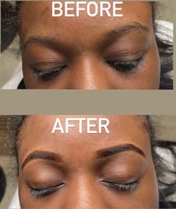 Eyebrow Tattoo result by Aela Jean Beauty Bar in Gary, IN