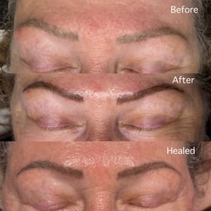 Eyebrow Tattoo result by Aesthetics By Cherish in Tavares, FL