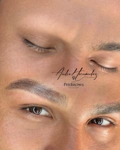 Eyebrow Tattoo result by AH Beauty Studio & Academy in Houston, TX