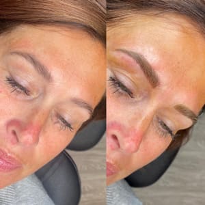 Eyebrow Tattoo result by AK Inked Alicia Kherkher Permanent Makeup in Rochester, MI