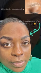 Eyebrow Tattoo result by Alanys Christina’s Permanent Makeup in Arlington, TX