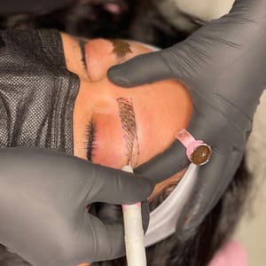 Eyebrow Tattoo result by Albaella Beauty Studio in Farmers Branch, TX