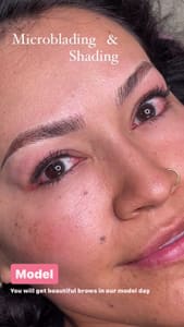 Eyebrow Tattoo result by Albaella Beauty Studio in Farmers Branch, TX
