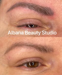 Eyebrow Tattoo result by Albana Studio in St Louis, MO