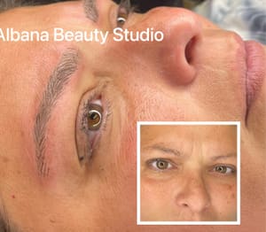 Eyebrow Tattoo result by Albana Studio in St Louis, MO