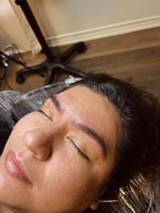 Eyebrow Tattoo result by Alchemy Beauty Lounge in Nacogdoches, TX