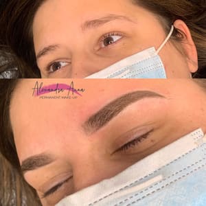 Eyebrow Tattoo result by Alexandra Anna PMU / Chicago Ombré Powder Brows in Chicago, IL
