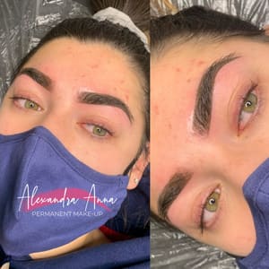 Eyebrow Tattoo result by Alexandra Anna PMU / Chicago Ombré Powder Brows in Chicago, IL