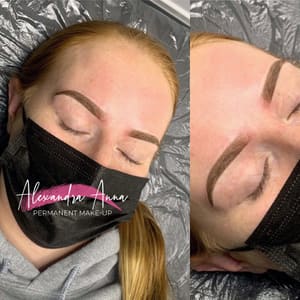 Eyebrow Tattoo result by Alexandra Anna PMU / Chicago Ombré Powder Brows in Chicago, IL