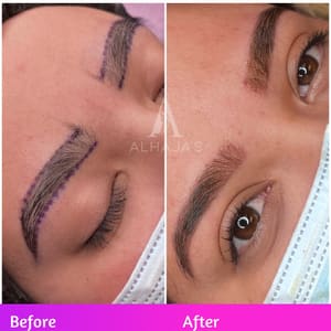Eyebrow Tattoo result by Alhajas BeautySpa in Hallandale Beach, FL