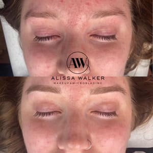 Eyebrow Tattoo result by Alissa Walker Makeup & Microblading in Kalamazoo, MI