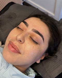 Eyebrow Tattoo result by Aliza Aesthetics in Houston, TX