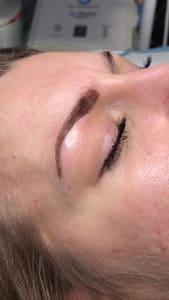 Eyebrow Tattoo result by All Things Vain Medi Spa in Lone Tree, CO