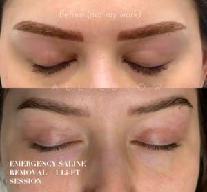 Eyebrow Tattoo result by ALLIEBROW Microblading and Permanent Makeup Studio in Oklahoma City, OK