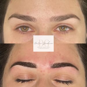 Eyebrow Tattoo result by Allure Cosmetic Studio in Albany, LA