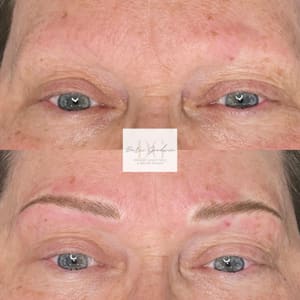 Eyebrow Tattoo result by Allure Cosmetic Studio in Albany, LA