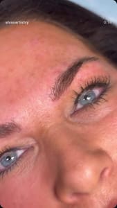Eyebrow Tattoo result by Alvas Artistry in Mooresville, NC