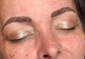 Eyebrow Tattoo result by Alyce Leonard Permanent Makeup & Esthetics Studio in Lexington, NC