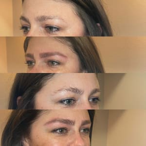 Eyebrow Tattoo result by Amanda Diveley Esthetics in Wood River, IL