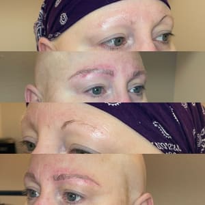 Eyebrow Tattoo result by Amanda Diveley Esthetics in Wood River, IL