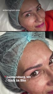 Eyebrow Tattoo result by Amber Brow & Lash Studio in Gaithersburg, MD