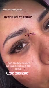 Eyebrow Tattoo result by Amber Brow & Lash Studio in Gaithersburg, MD