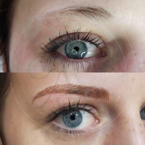 Eyebrow Tattoo result by AMC Artistry- Microblading Eyebrow Artist in Johnson Creek, WI
