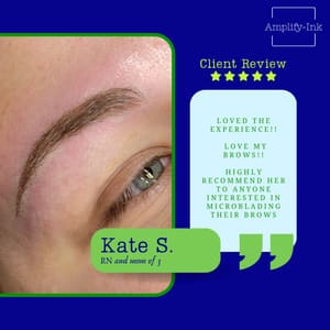 Eyebrow Tattoo result by Amplify Ink in Florence, AL