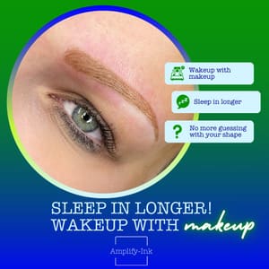 Eyebrow Tattoo result by Amplify Ink in Florence, AL