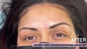 Eyebrow Tattoo result by Ana Square Beauty Studio in El Paso, TX