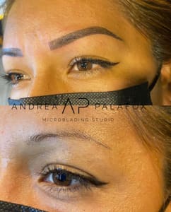 Eyebrow Tattoo result by Andrea Palafox Microblading in Dallas, TX