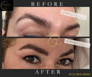 Eyebrow Tattoo result by Andrea's Permanent Makeup Studio & Scars Concealing in Temecula, CA
