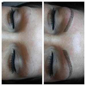 Eyebrow Tattoo result by Andrea's Permanent Makeup & tooth gems in Hesperia, CA
