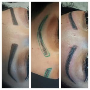 Eyebrow Tattoo result by Andrea's Permanent Makeup & tooth gems in Hesperia, CA