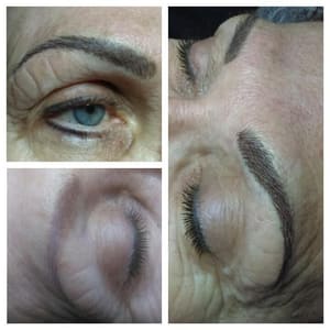 Eyebrow Tattoo result by Andrea's Permanent Makeup & tooth gems in Hesperia, CA