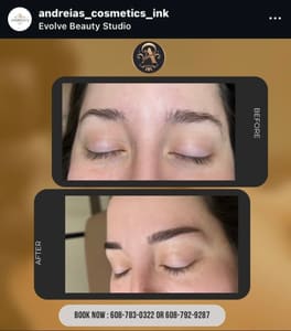 Eyebrow Tattoo result by Andreia’s Cosmetic Ink in Onalaska, WI