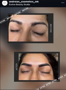 Eyebrow Tattoo result by Andreia’s Cosmetic Ink in Onalaska, WI
