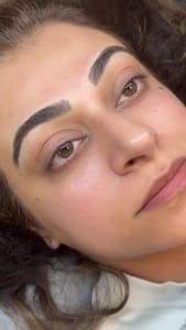 Eyebrow Tattoo result by Anna Eyelash - Eyebrow Microblading Ombre Brow Lip Blush Waxing Richmond Texas in Richmond, TX