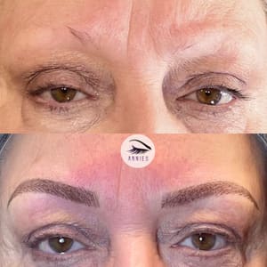 Eyebrow Tattoo result by Annie Eyelash & Permanent Make Up Salon Inc in Staten Island, NY