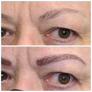 Eyebrow Tattoo result by Arabella Permanent Makeup and Advanced Esthetics LLC in Vinton, VA